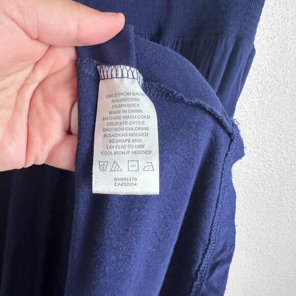 Anthropologie Girls From Savoy blue high low dress size L - Picture 6 of 7